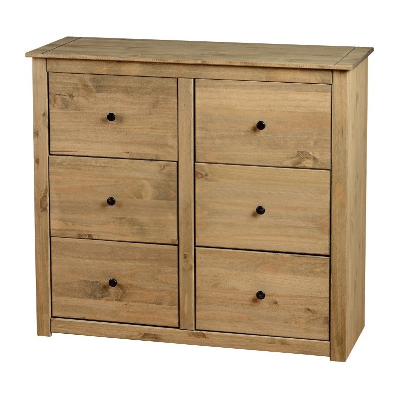 Panama 6 Drawer Chest Chest of Drawers Seconique flat packed furniture