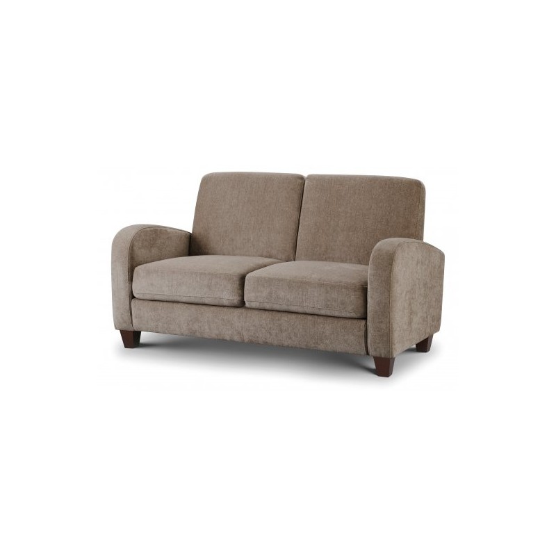 JULIAN BOWEN VIVO 2 SEATER IN MINK CHENILLE FABRIC