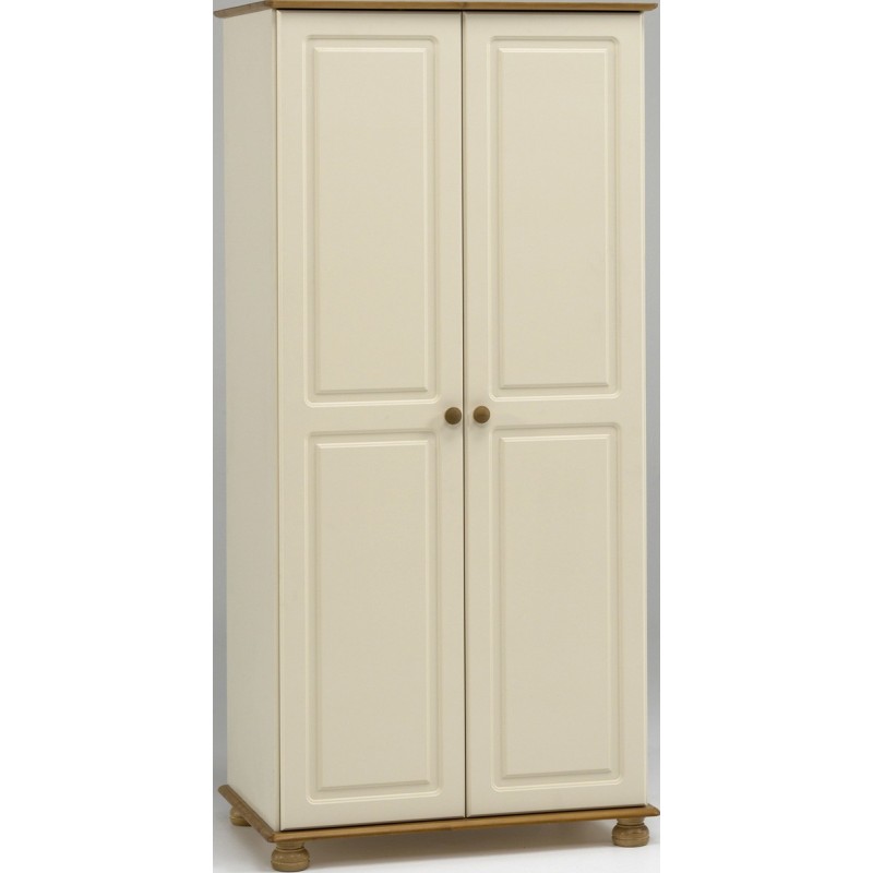 RICHMOND CREAM AND PINE 2 DOOR WARDROBE