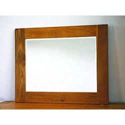 Medium solid oak wall mirror