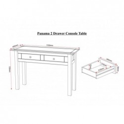 Panama 2 Drawer Console Table