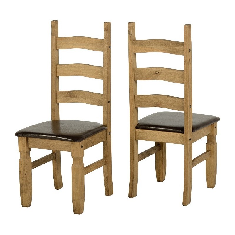seconique Corona Chair (PAIR) Brown Faux seat