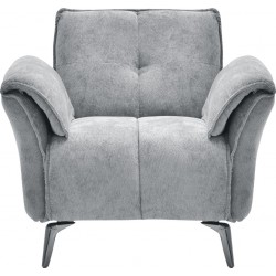 Amalfi armchair in grey fabric