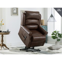 Windsor brown leather rise...