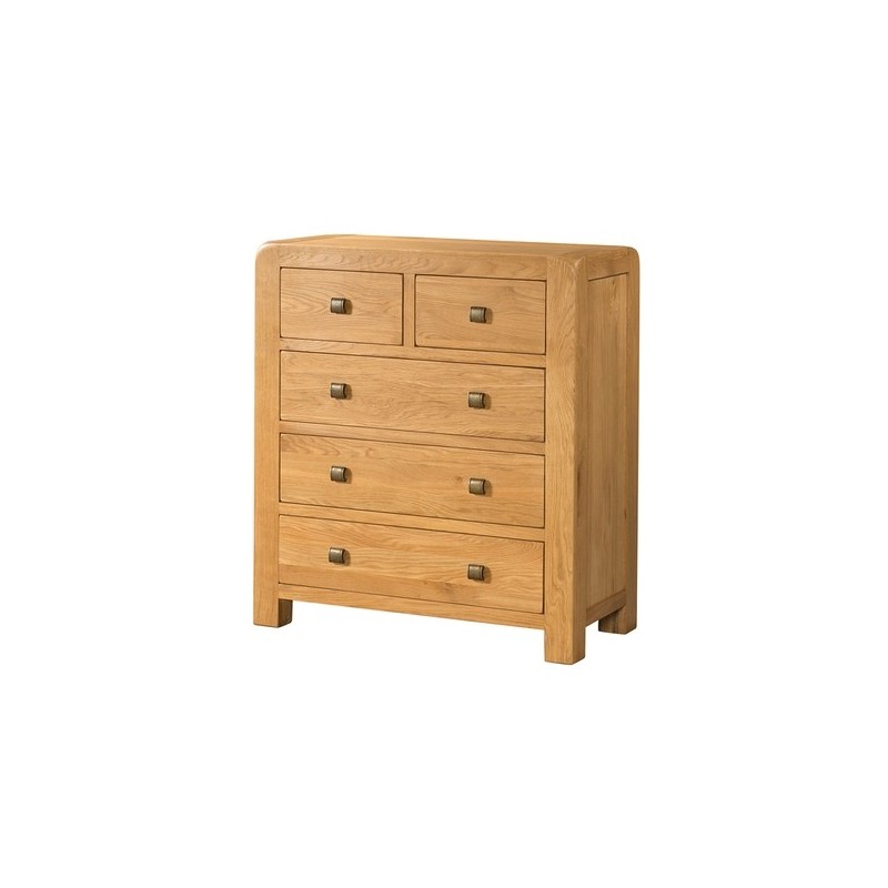 AVON  OAK 2 OVER 3 CHEST OF DRAWERS DAV029